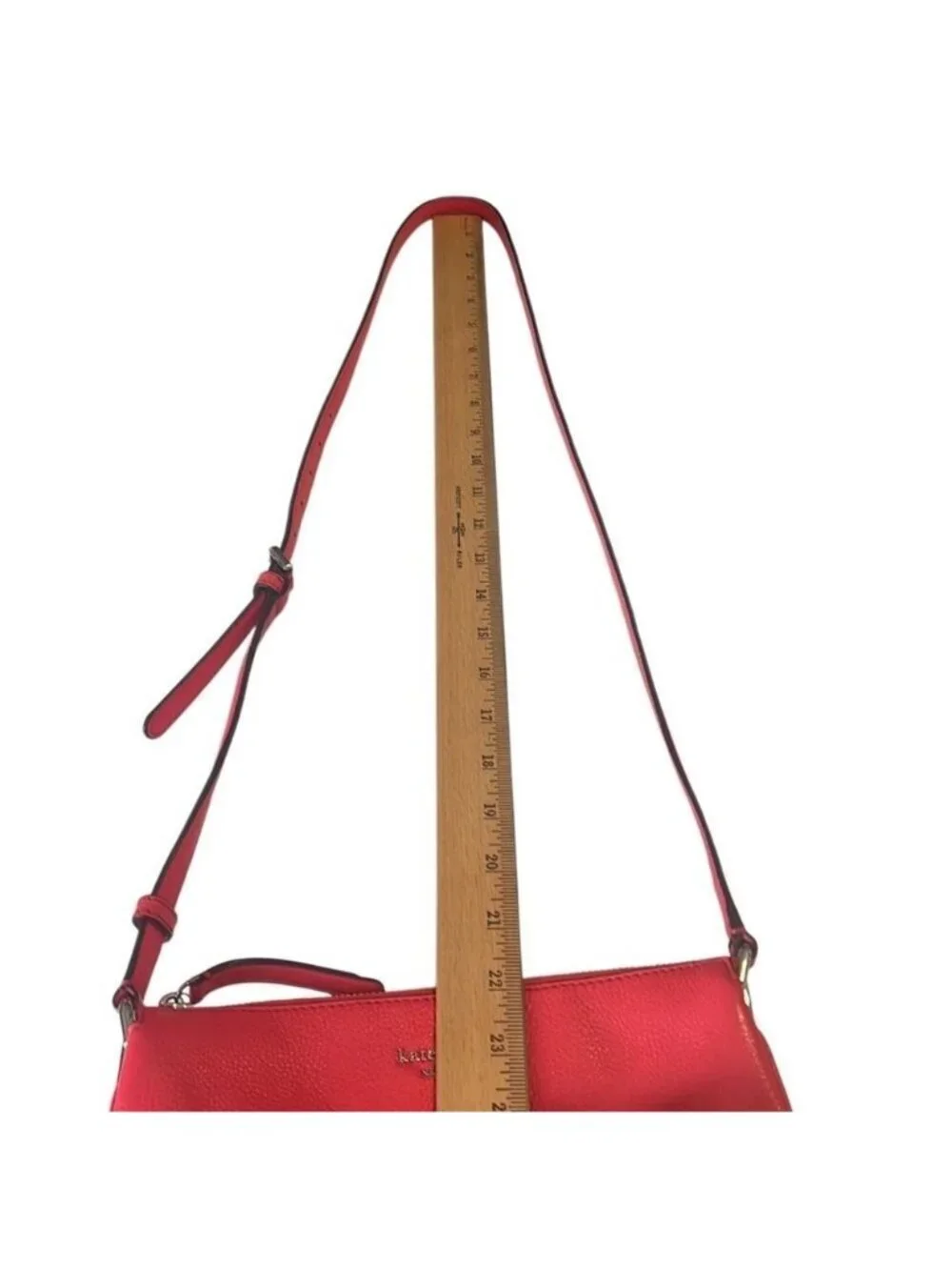Kate Spade Coral Leila Triple Gusset Adjustable Strap Leather Crossbody